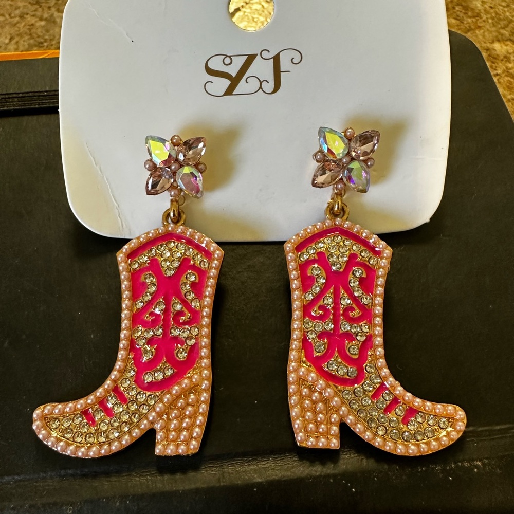 Cowgirl boots earrings I bought two by mistake